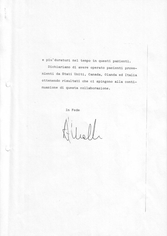 Declarație a Casa di Cura S. Maria, pagina 2